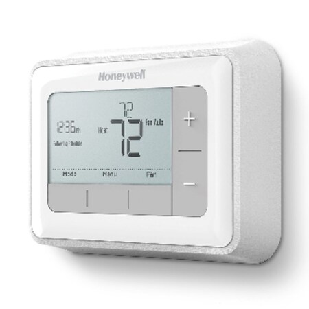 Programmable Thermostat, Backlit Display, White